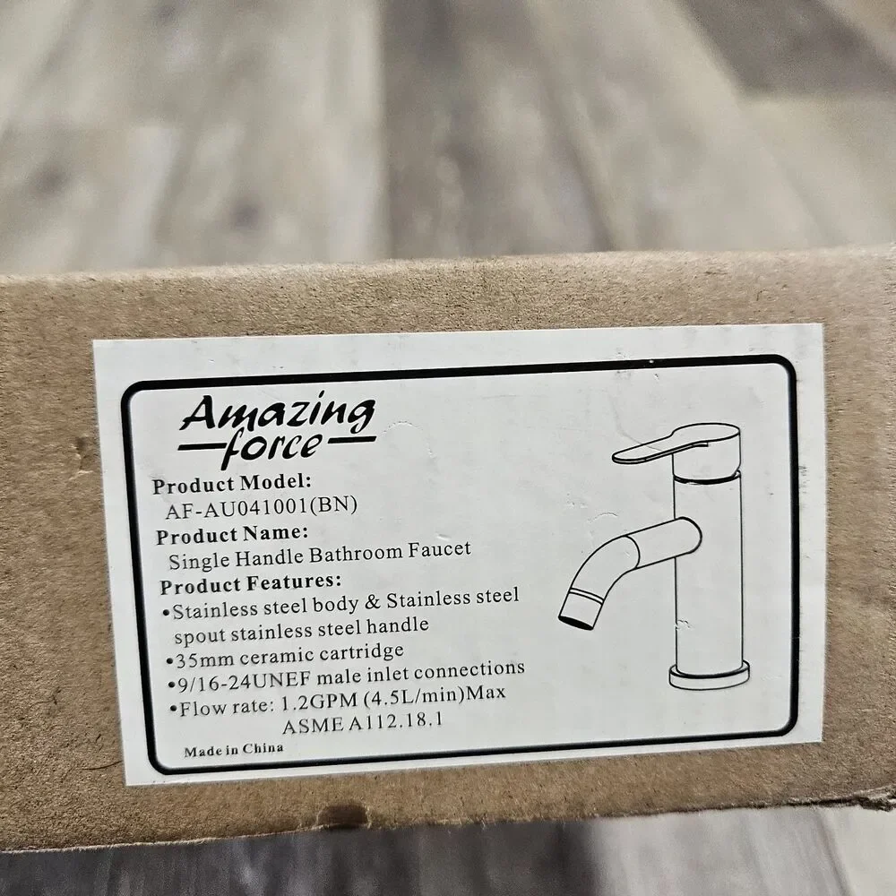 Amazing Force Single Handle Bathroom Faucet Stainless Steel Brushed Nickel